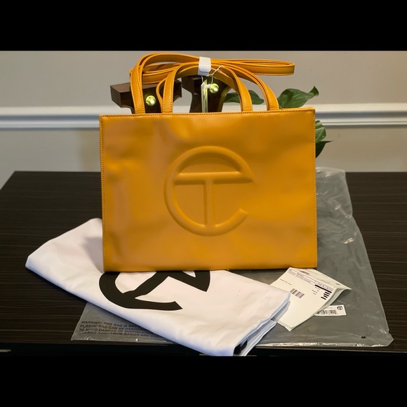 Telfar Medium Bag New Color ( Mustard) Came Out March 14,2022. 100% Authentic. - Picture 9 of 13